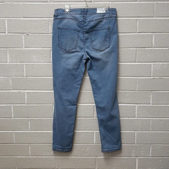 Curve Appeal Light Blue Women's Stretch Skinny Jeans - Picture 7 of 7